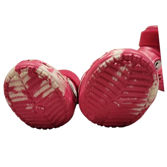 NWT | Crocs X Bark | Crocs For Dogs | Size M | Marbled Pink And White - Picture 7 of 12